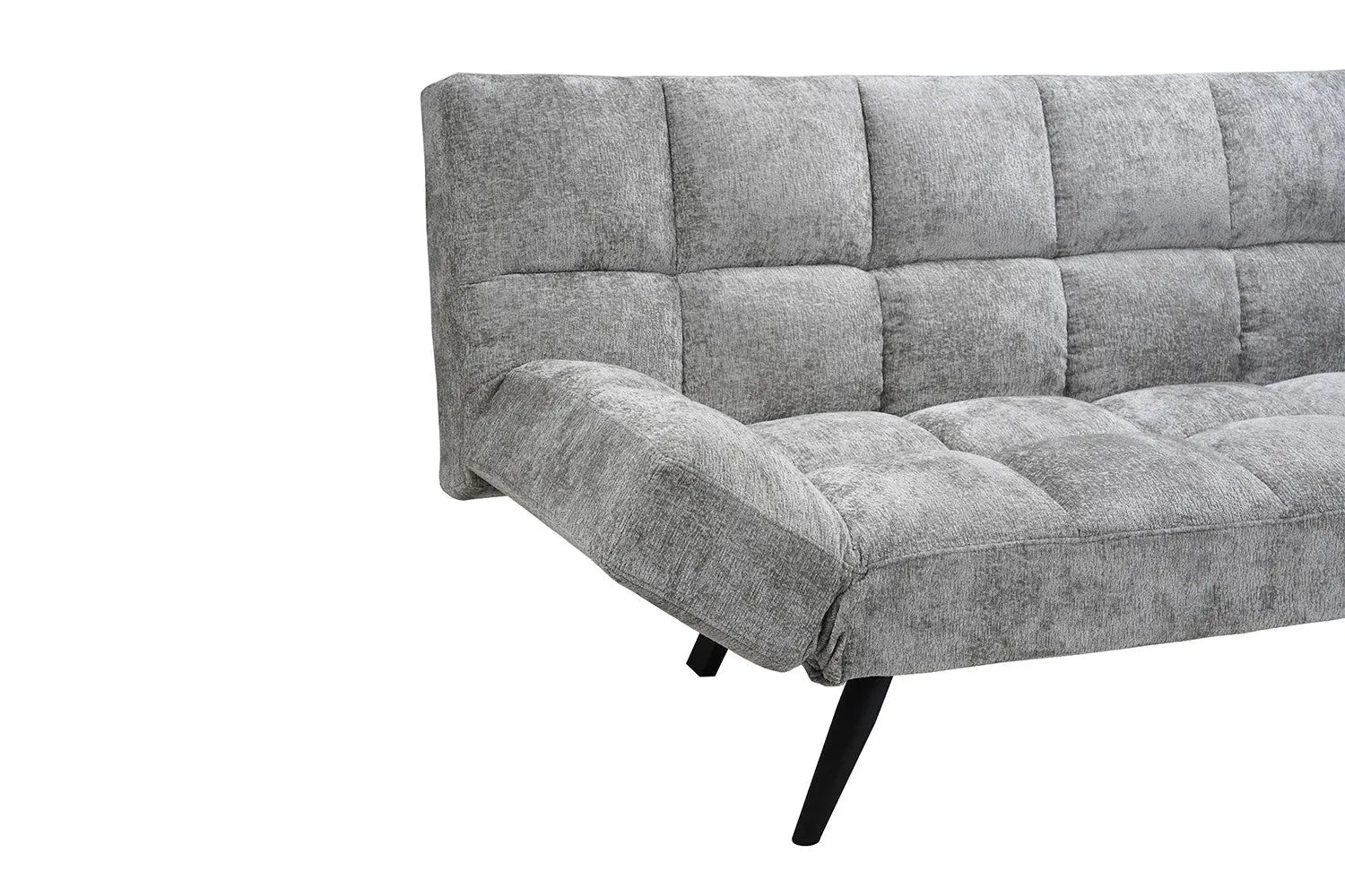 Canapé-lit en Tissu Gris BURSYA - 182 x 82 cm ROUSSEAU