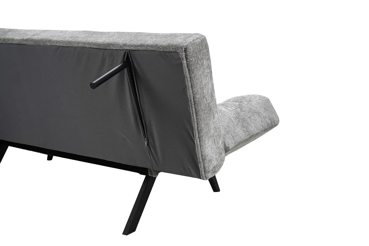 Canapé-lit en Tissu Gris BURSYA - 182 x 82 cm ROUSSEAU