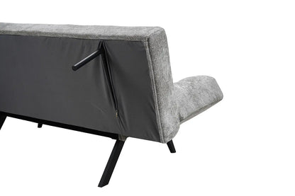 Canapé-lit en Tissu Gris BURSYA - 182 x 82 cm ROUSSEAU