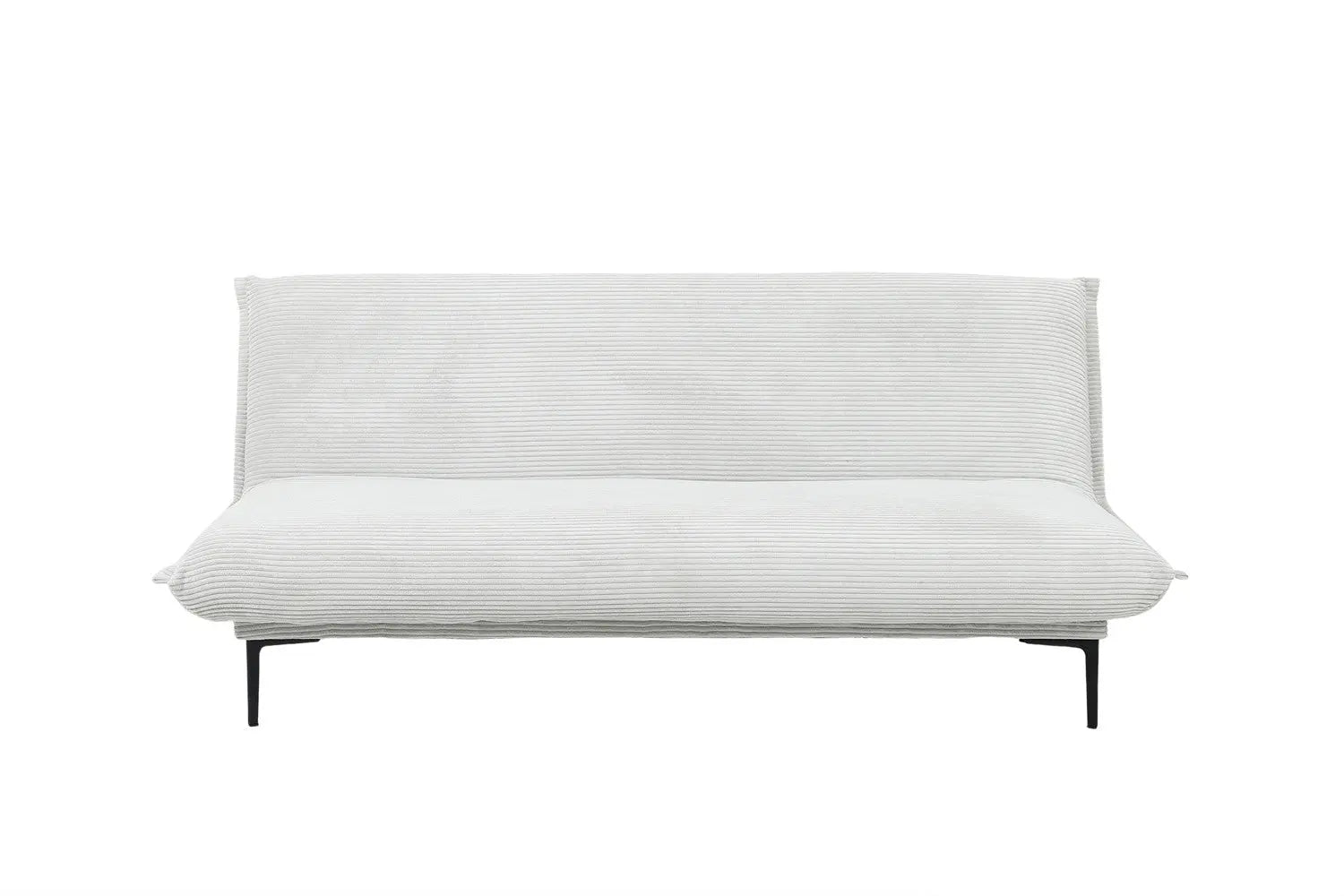 Canapé-lit en velours côtelé Gris clair ALYSA - 190 x 80 cm ROUSSEAU