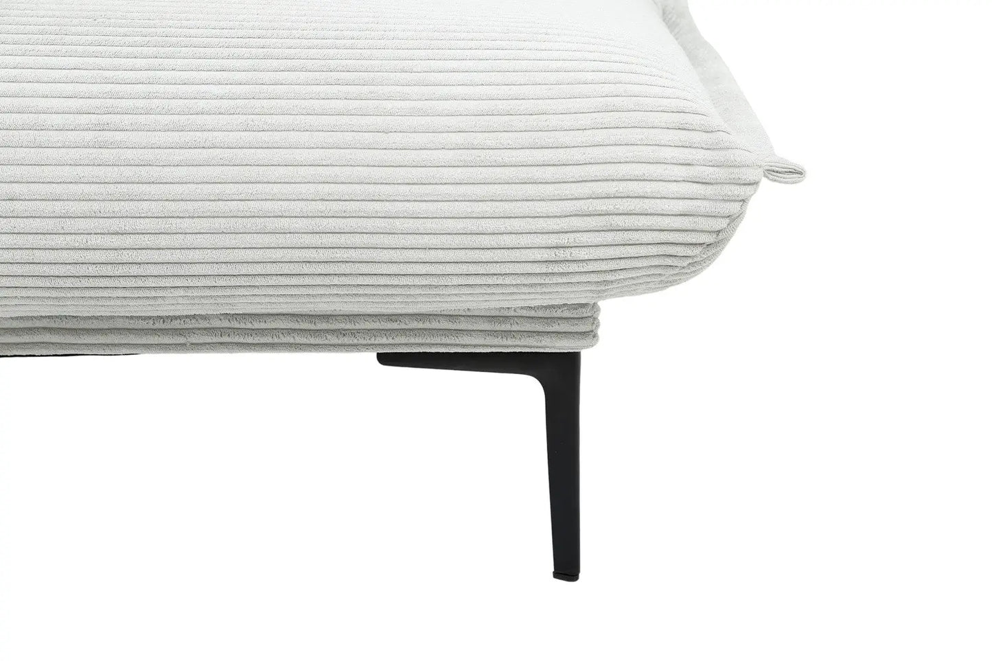 Canapé-lit en velours côtelé Gris clair ALYSA - 190 x 80 cm ROUSSEAU