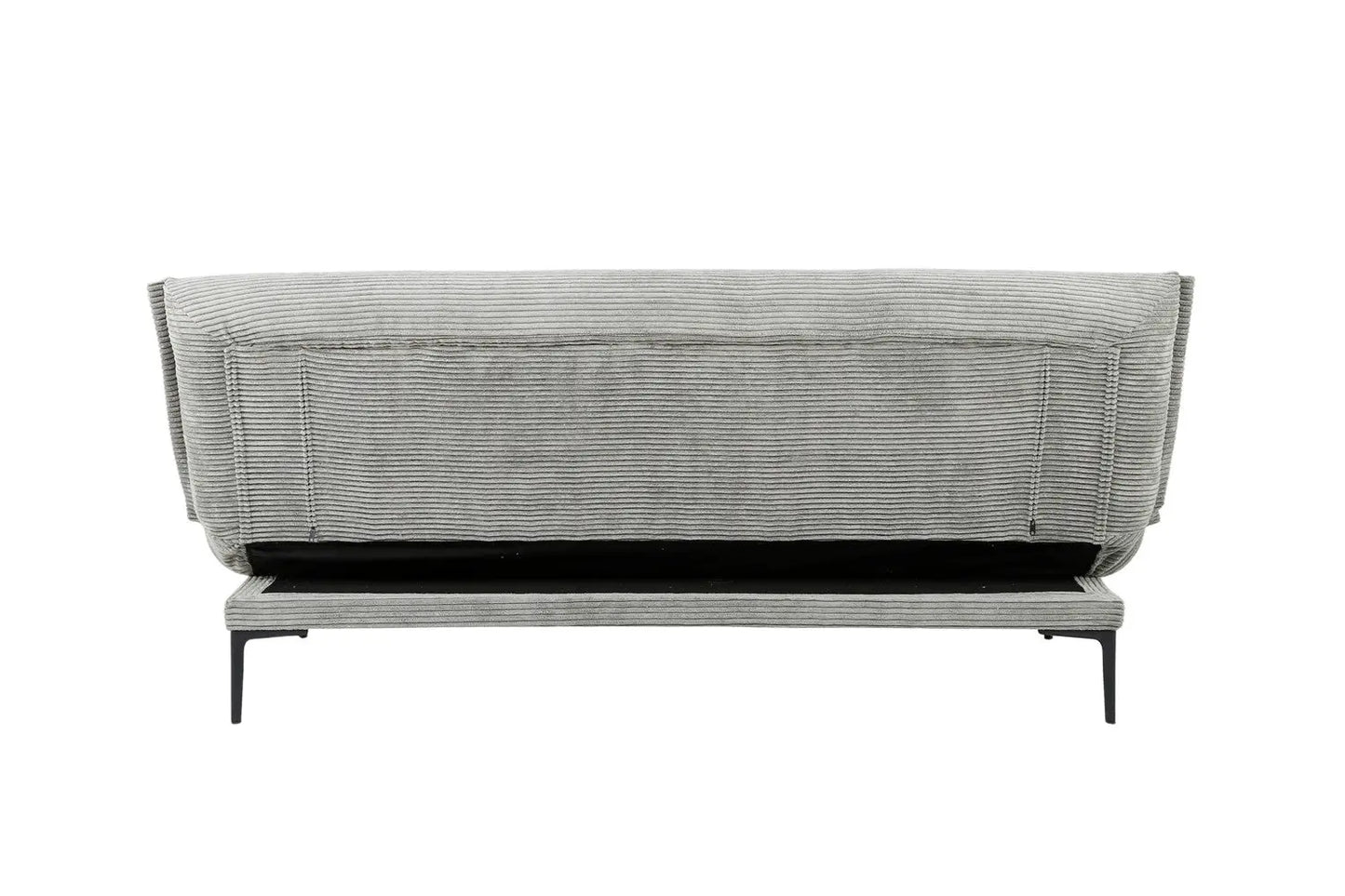 Canapé-lit en velours côtelé Gris foncé ALYSA - 190 x 80 cm ROUSSEAU