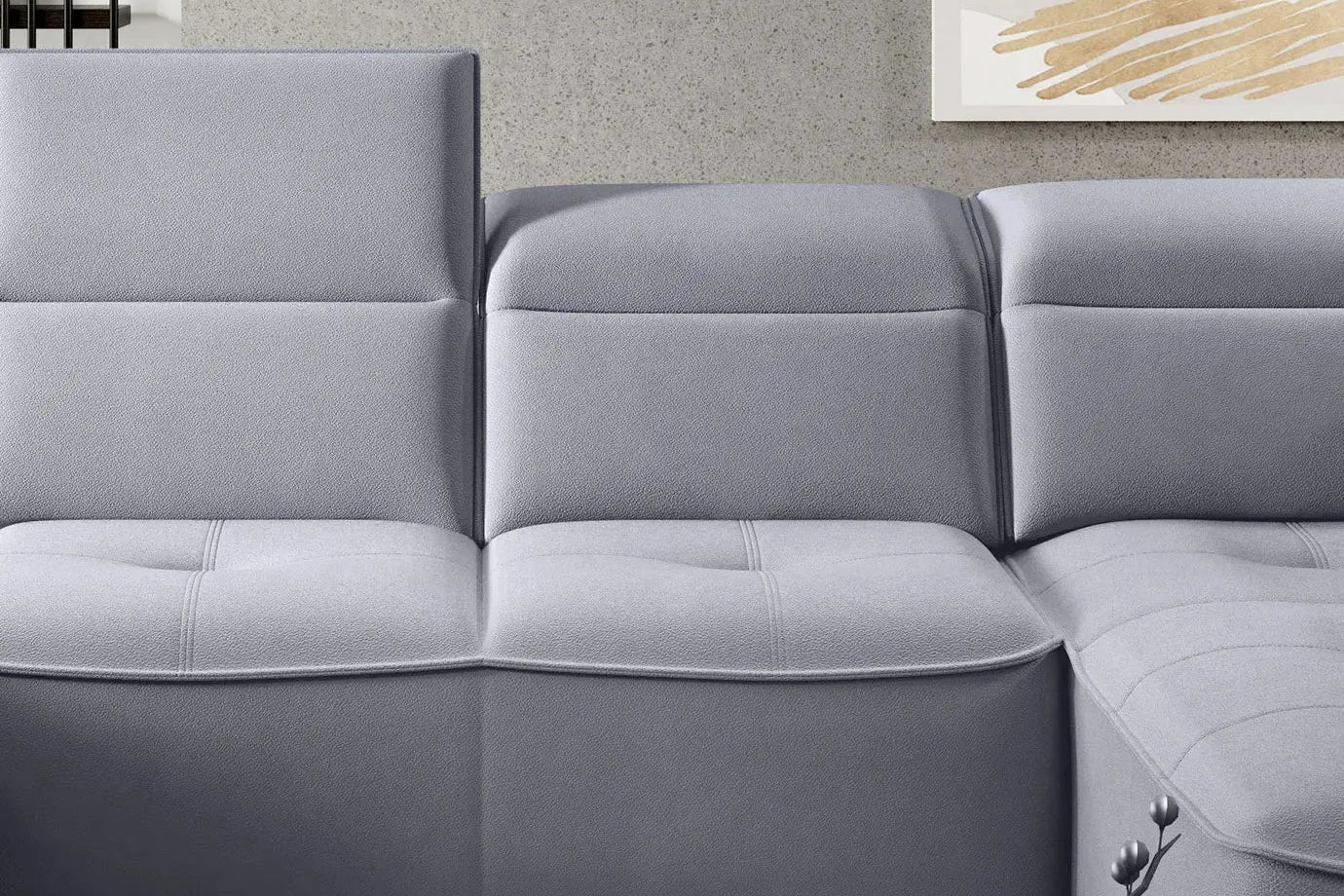 Canapé panoramique Convertible Électrique avec Coffre de Rangement MURILLO XL - 350 x 218 x 175 cm WERSAL