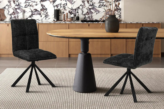 Chaises Pivotantes de Salle à Manger JYA Gris Foncé - 91 x 45 cm ROUSSEAU