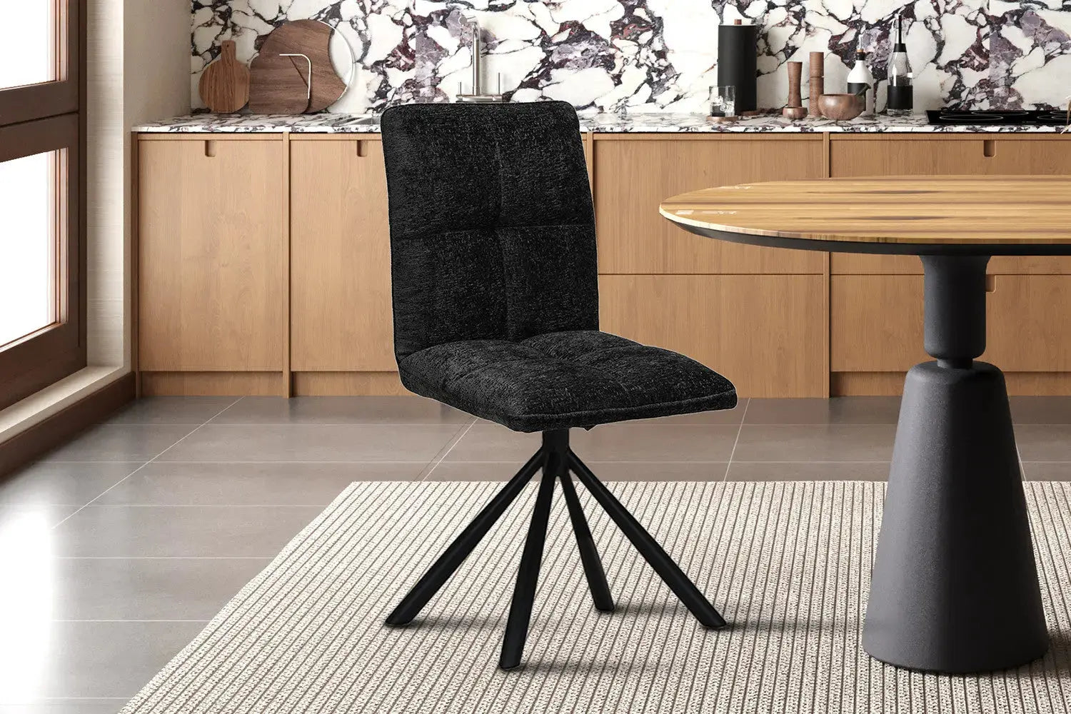 Chaises Pivotantes de Salle à Manger JYA Gris Foncé - 91 x 45 cm ROUSSEAU