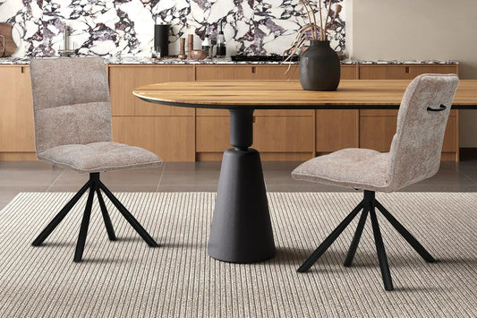 Chaises Pivotantes de Salle à Manger JYA Sable - 92 x 60 cm ROUSSEAU