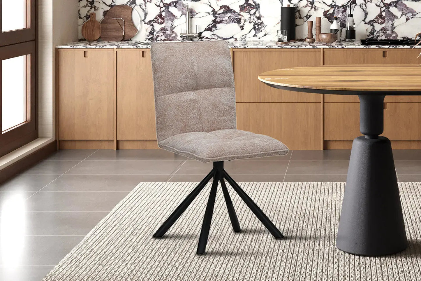 Chaises Pivotantes de Salle à Manger JYA Sable - 92 x 60 cm ROUSSEAU