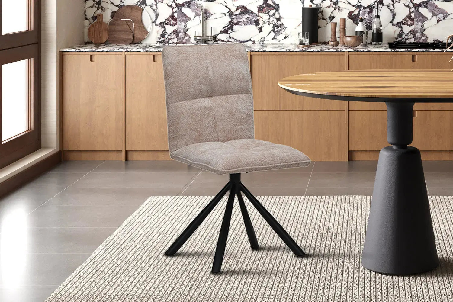 Chaises Pivotantes de Salle à Manger JYA Sable - 92 x 60 cm ROUSSEAU