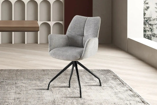 Chaises Pivotantes de Salle à Manger LAMYA Gris - 86 x 52.5 cm ROUSSEAU