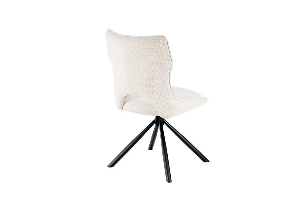 Chaise Pivotante de Salle à Manger MORY en Tissu Beige - 48 x 59.5 cm ROUSSEAU