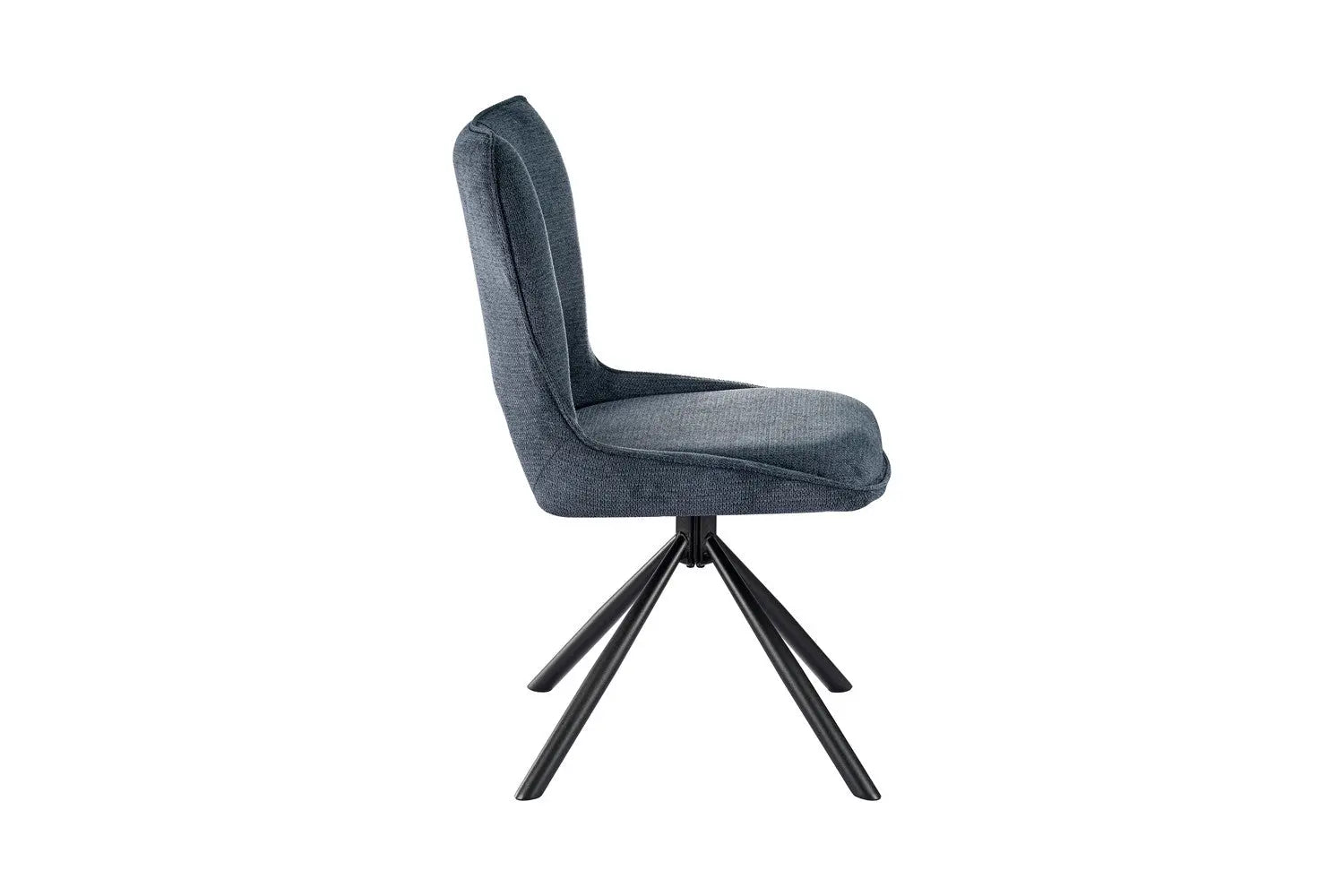 Chaise Pivotante de Salle à Manger MORY en Tissu Bleu - 48 x 59.5 cm ROUSSEAU