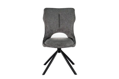 Chaise Pivotante de Salle à Manger MORY en Tissu Gris foncé - 48 x 59.5 cm ROUSSEAU