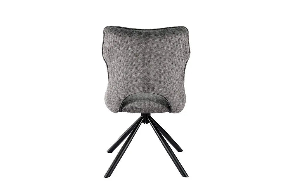 Chaise Pivotante de Salle à Manger MORY en Tissu Gris foncé - 48 x 59.5 cm ROUSSEAU