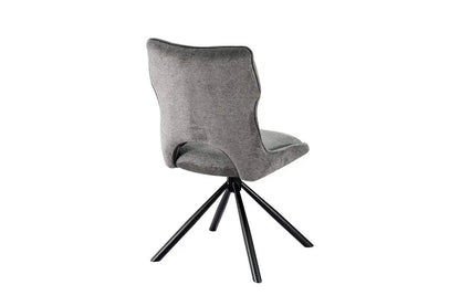 Chaise Pivotante de Salle à Manger MORY en Tissu Gris foncé - 48 x 59.5 cm ROUSSEAU