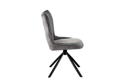 Chaise Pivotante de Salle à Manger MORY en Tissu Gris foncé - 48 x 59.5 cm ROUSSEAU