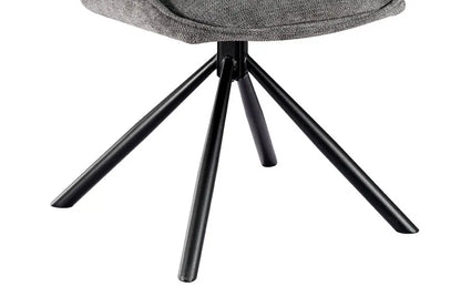 Chaise Pivotante de Salle à Manger MORY en Tissu Gris foncé - 48 x 59.5 cm ROUSSEAU