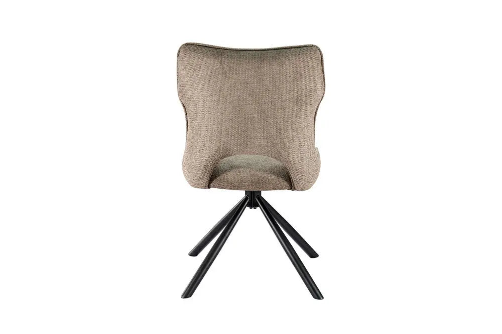 Chaise Pivotante de Salle à Manger MORY en Tissu Poivre - 48 x 59.5 cm ROUSSEAU