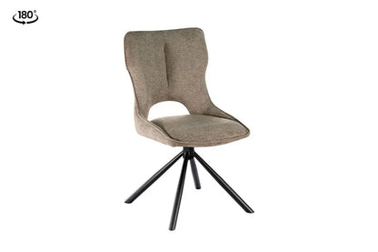 Chaise Pivotante de Salle à Manger MORY en Tissu Poivre - 48 x 59.5 cm ROUSSEAU