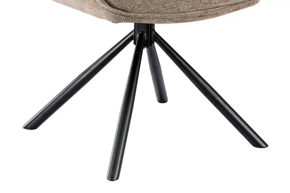 Chaise Pivotante de Salle à Manger MORY en Tissu Poivre - 48 x 59.5 cm ROUSSEAU