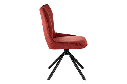 Chaise Pivotante de Salle à Manger MORY en Tissu Rouge - 48 x 59.5 cm ROUSSEAU