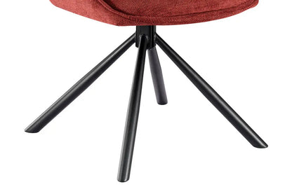 Chaise Pivotante de Salle à Manger MORY en Tissu Rouge - 48 x 59.5 cm ROUSSEAU