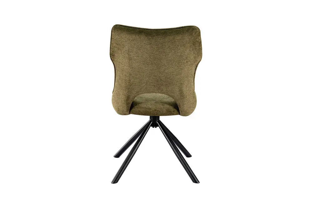 Chaise Pivotante de Salle à Manger MORY en Tissu Vert - 48 x 59.5 cm ROUSSEAU