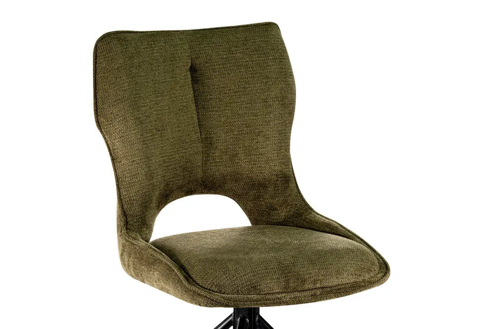 Chaise Pivotante de Salle à Manger MORY en Tissu Vert - 48 x 59.5 cm ROUSSEAU