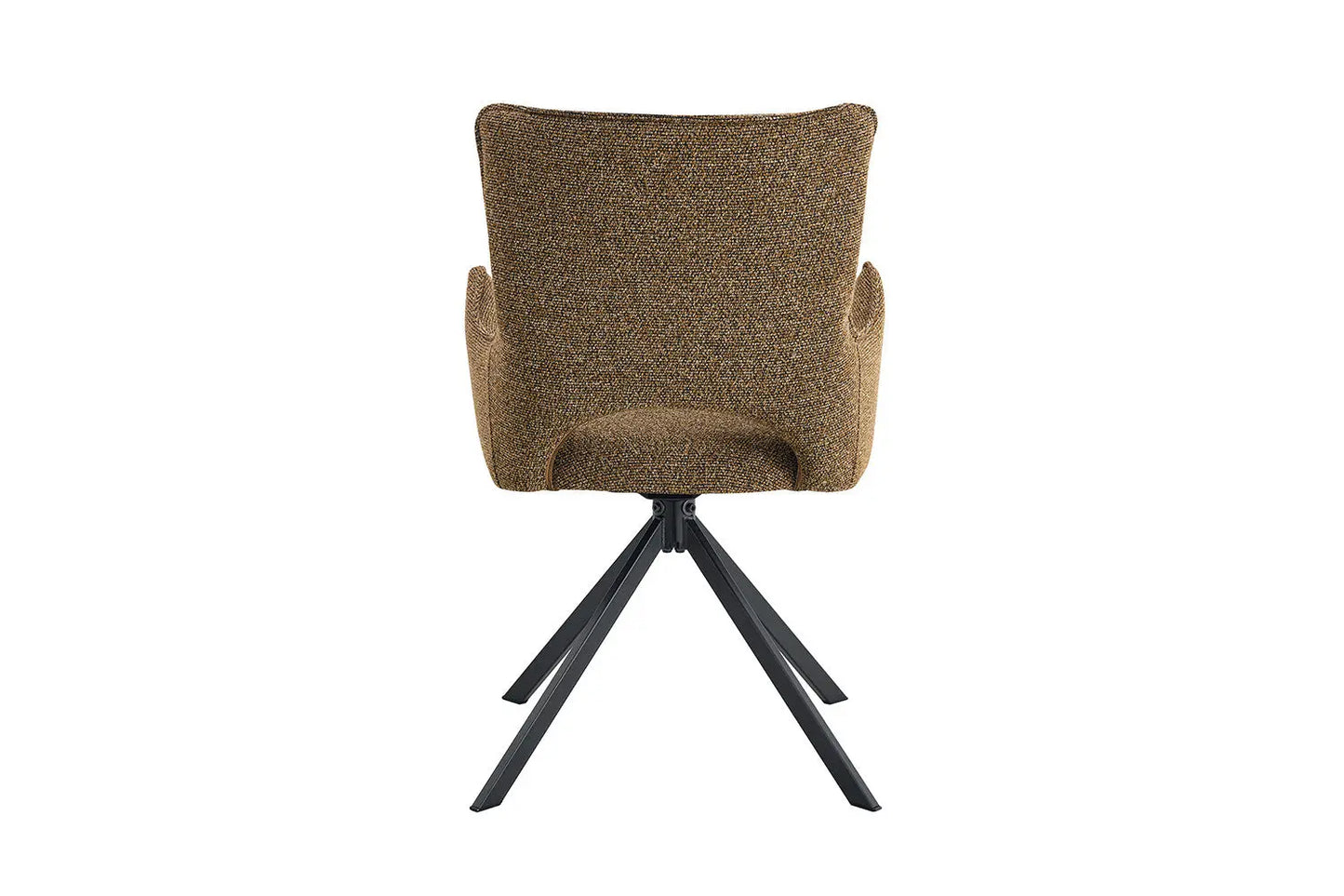 Chaise Pivotante de Salle à Manger avec Accoudoirs BILY en Tissu Rouille - 57.5 x 60 cm ROUSSEAU