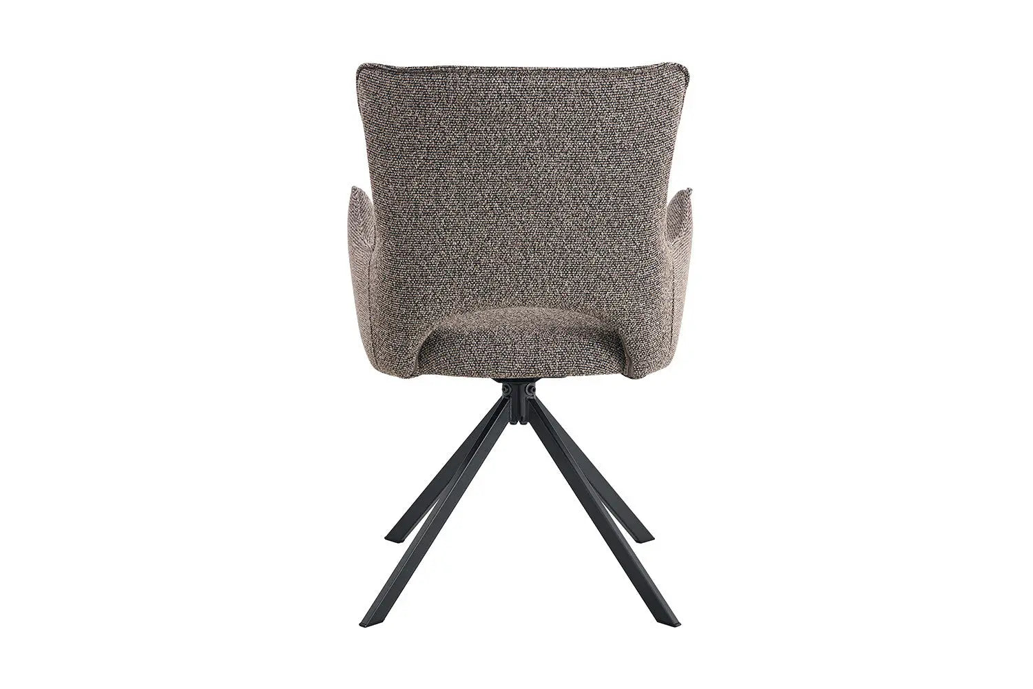 Chaise Pivotante de Salle à Manger avec Accoudoirs BILY en Tissu Sable - 57.5 x 60 cm ROUSSEAU