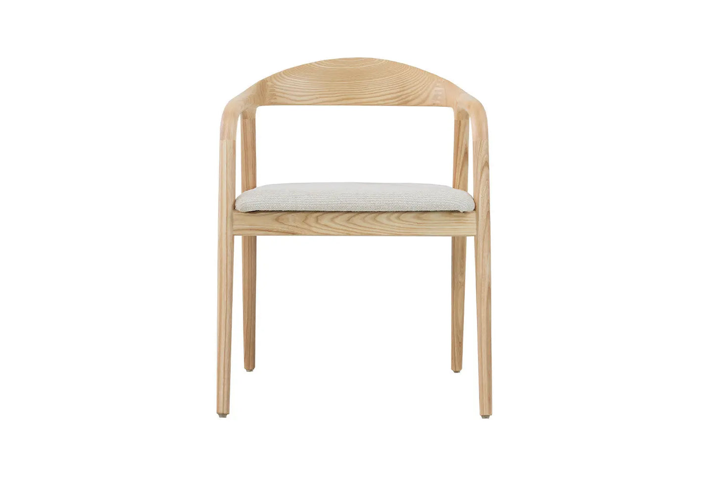 Chaise avec Accoudoir en Bois de Frêne CLARA Beige - 57 x 66.5cm ROUSSEAU