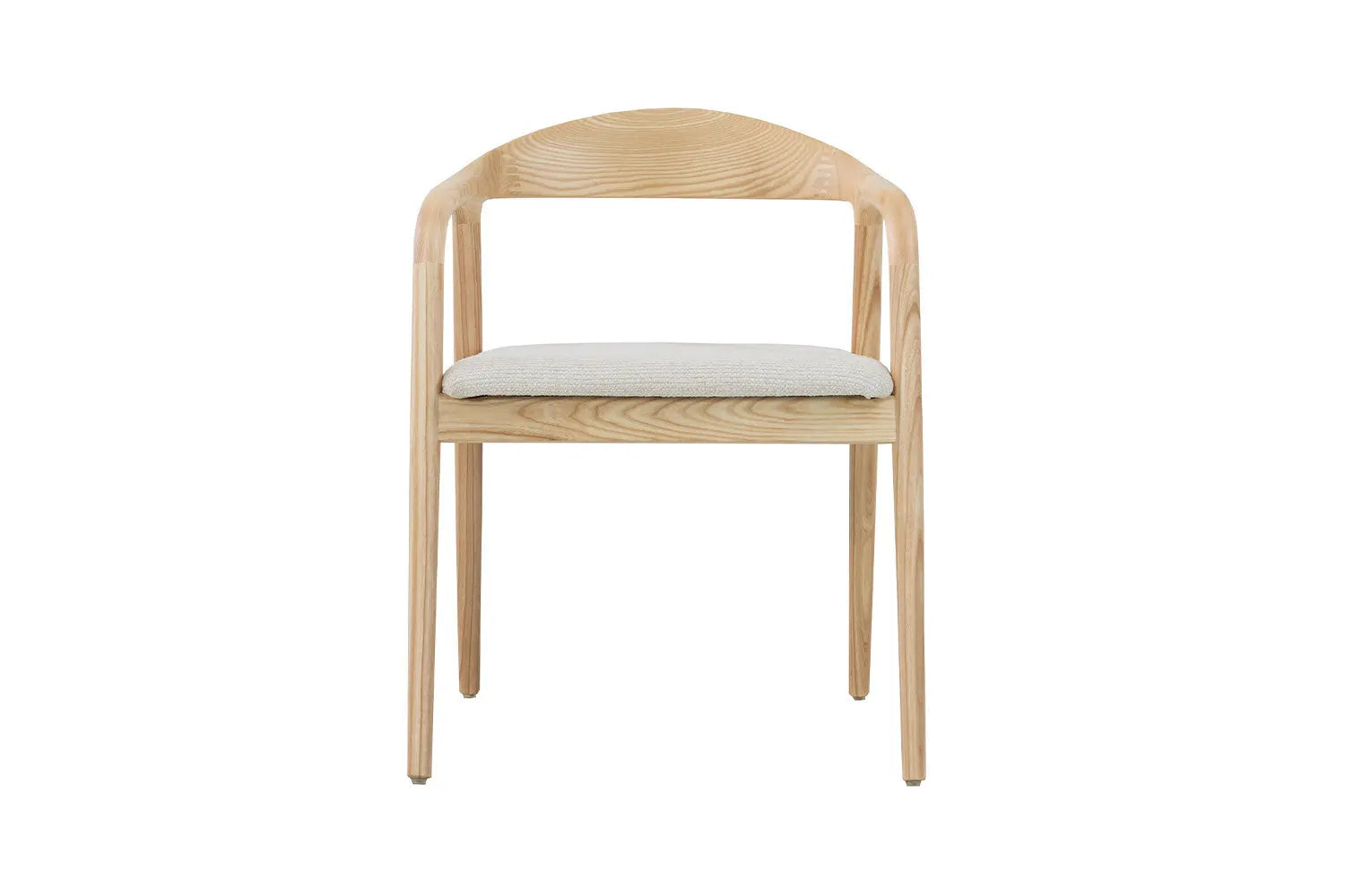 Chaise avec Accoudoir en Bois de Frêne CLARA Beige - 57 x 66.5cm ROUSSEAU