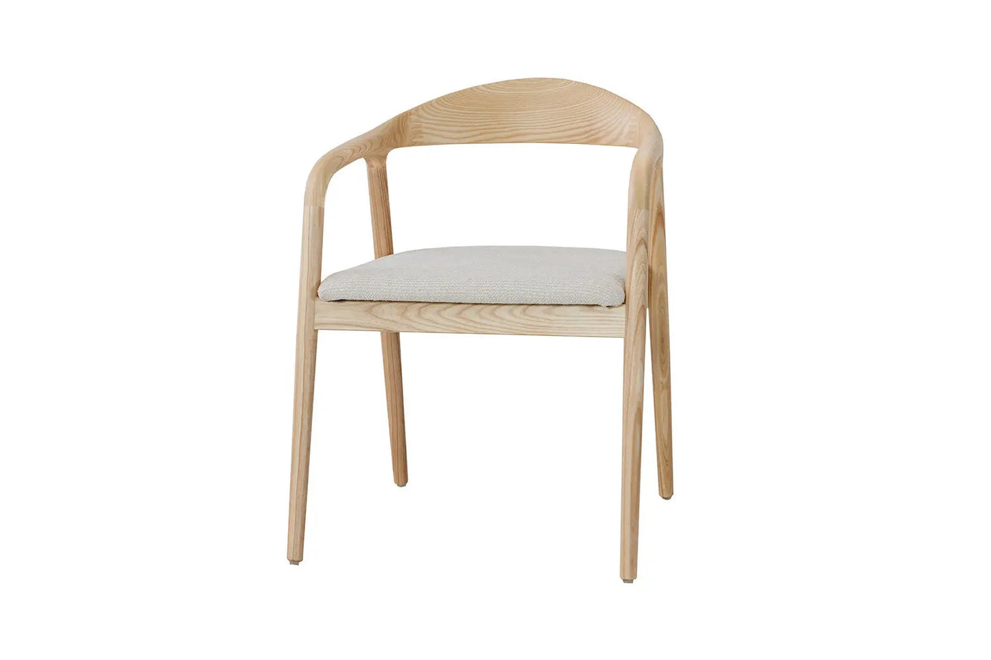 Chaise avec Accoudoir en Bois de Frêne CLARA Beige - 57 x 66.5cm ROUSSEAU