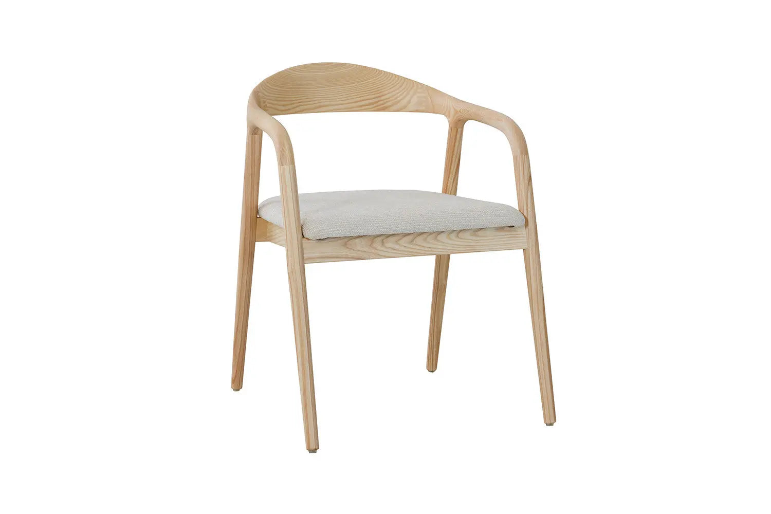 Chaise avec Accoudoir en Bois de Frêne CLARA Beige - 57 x 66.5cm ROUSSEAU