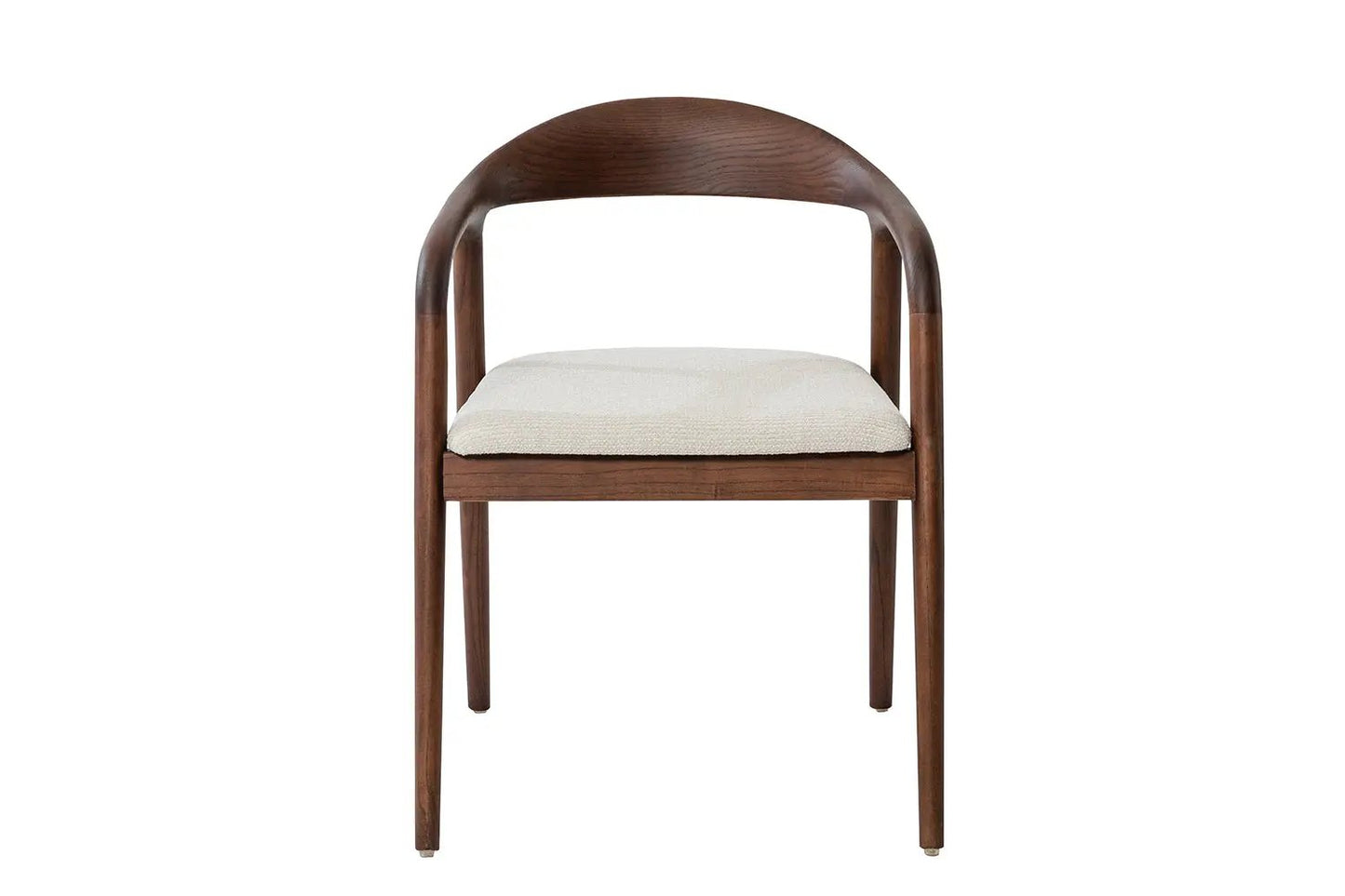 Chaise avec Accoudoir en Bois de Frêne Noyer CLARA Beige - 57 x 66.5cm ROUSSEAU