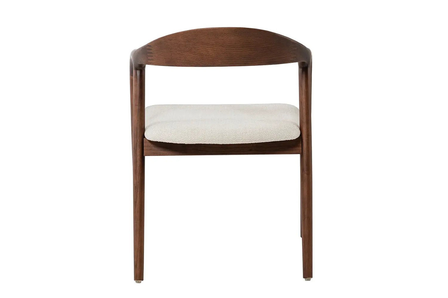 Chaise avec Accoudoir en Bois de Frêne Noyer CLARA Beige - 57 x 66.5cm ROUSSEAU