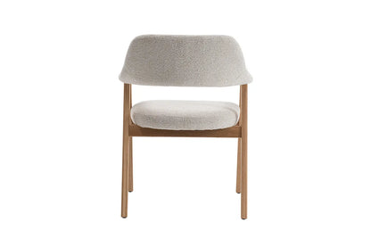 Chaise avec Accoudoir en Chêne Massieve Fumé CORALYA Beige - 64 x 59.5cm ROUSSEAU