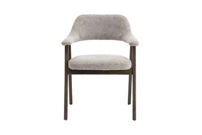 Chaise avec Accoudoir en Chêne Massieve Fumé CORALYA Sable - 64 x 59.5cm ROUSSEAU