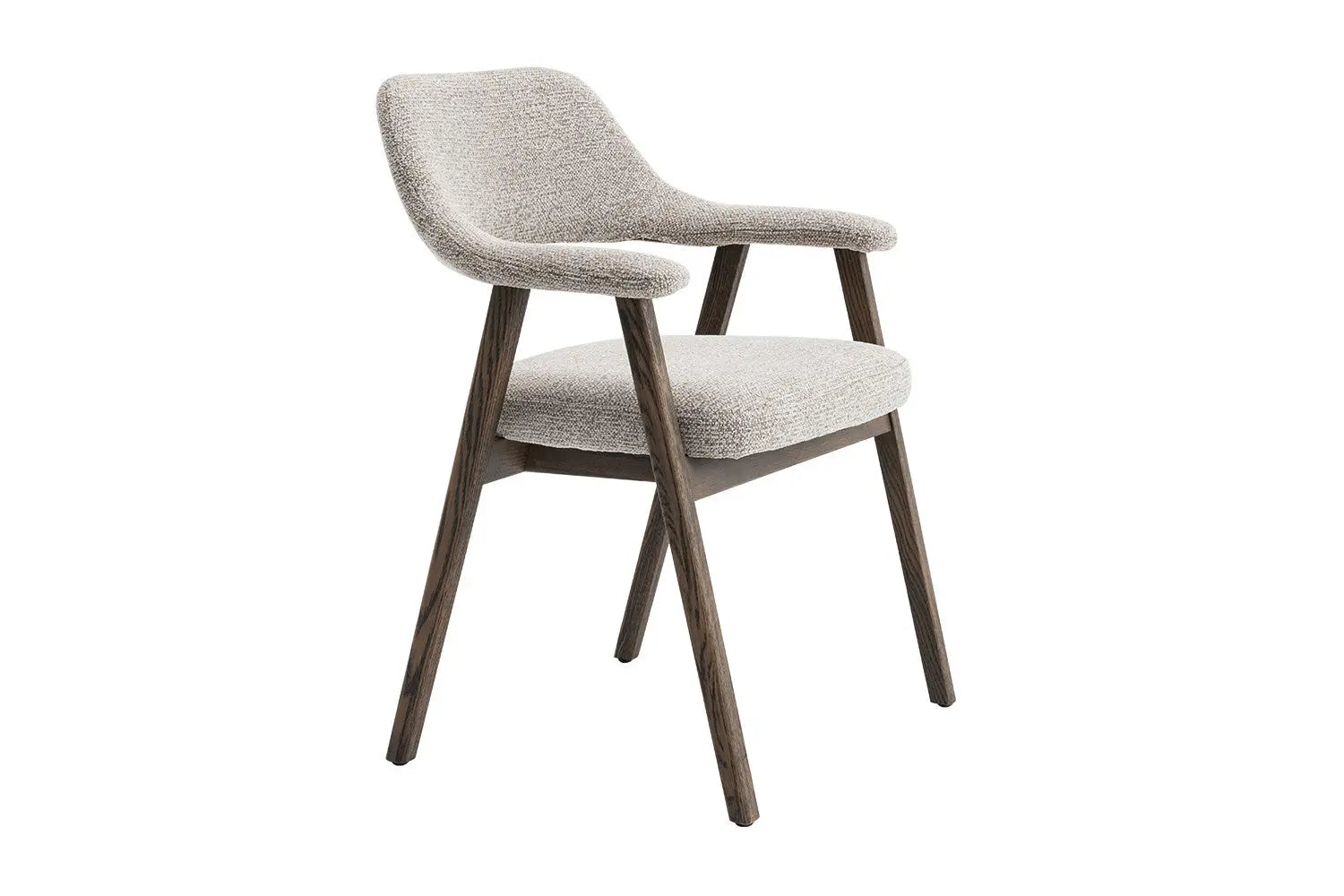 Chaise avec Accoudoir en Chêne Massieve Fumé CORALYA Sable - 64 x 59.5cm ROUSSEAU