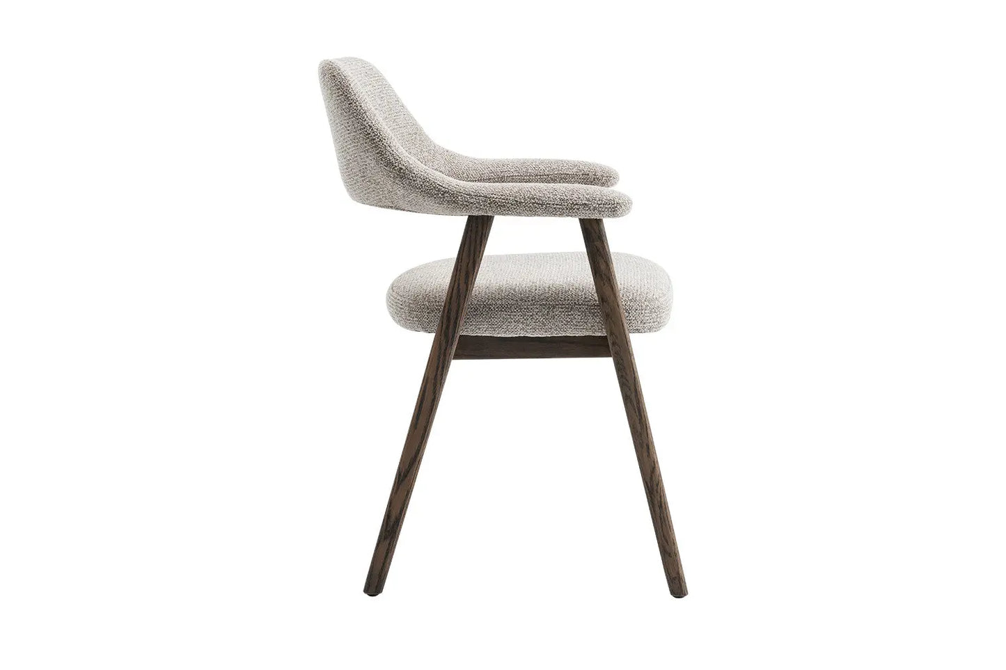 Chaise avec Accoudoir en Chêne Massieve Fumé CORALYA Sable - 64 x 59.5cm ROUSSEAU