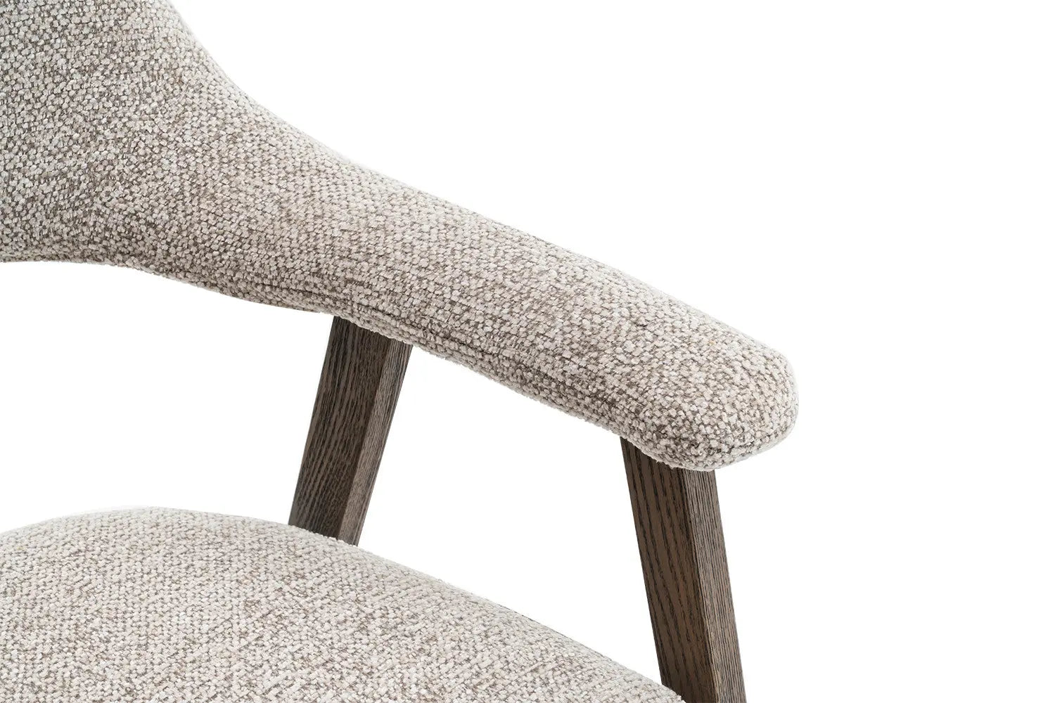 Chaise avec Accoudoir en Chêne Massieve Fumé CORALYA Sable - 64 x 59.5cm ROUSSEAU