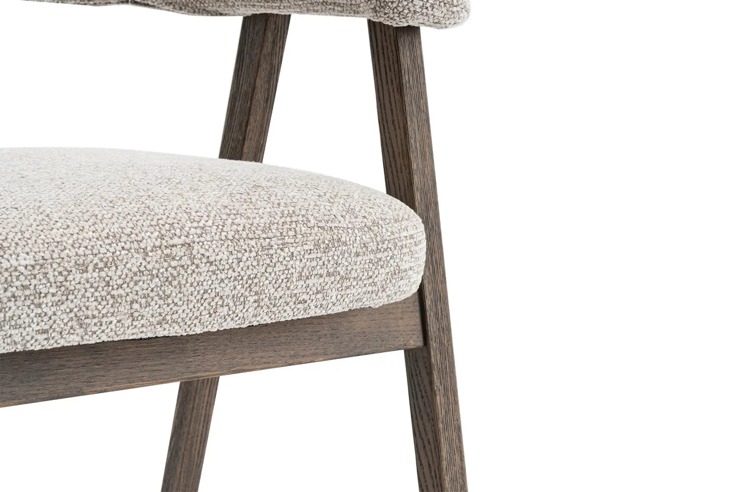 Chaise avec Accoudoir en Chêne Massieve Fumé CORALYA Sable - 64 x 59.5cm ROUSSEAU