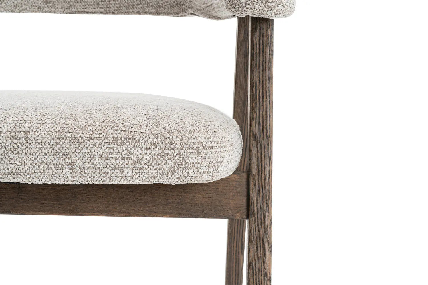 Chaise avec Accoudoir en Chêne Massieve Fumé CORALYA Sable - 64 x 59.5cm ROUSSEAU