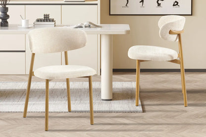 Chaise avec Pied en Métal COYA Beige - 53 x 52cm ROUSSEAU