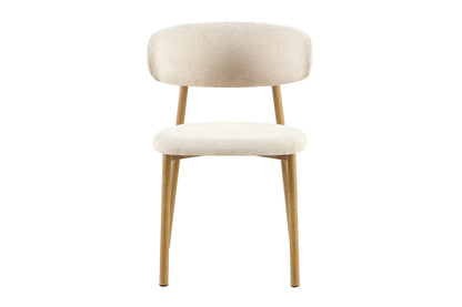 Chaise avec Pied en Métal COYA Beige - 53 x 52cm ROUSSEAU