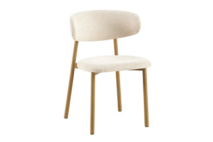 Chaise avec Pied en Métal COYA Beige - 53 x 52cm ROUSSEAU