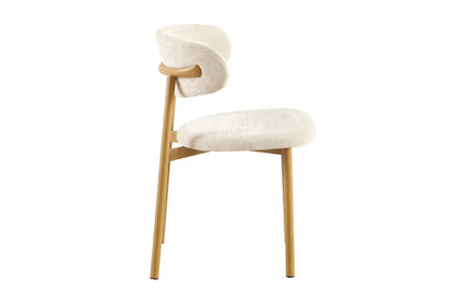 Chaise avec Pied en Métal COYA Beige - 53 x 52cm ROUSSEAU