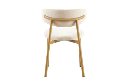 Chaise avec Pied en Métal COYA Beige - 53 x 52cm ROUSSEAU