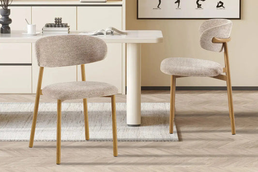 Chaise avec Pied en Métal COYA Sable - 53 x 52cm ROUSSEAU