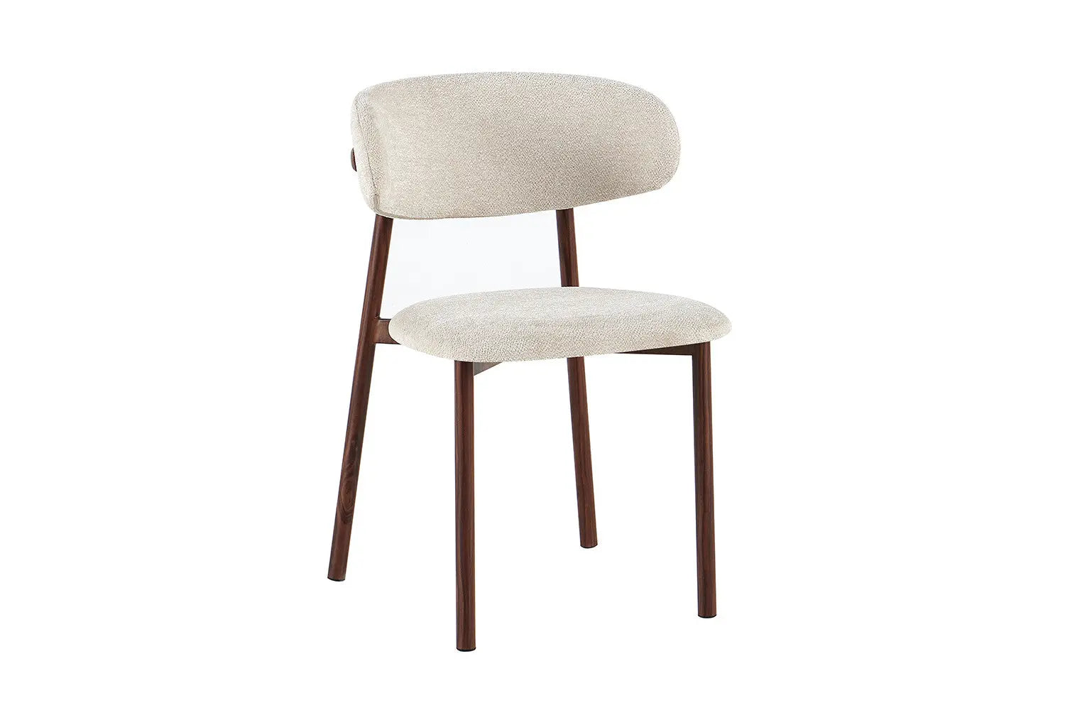 Chaise avec Pieds Noyer en Métal COYA Beige - 53 x 52cm ROUSSEAU