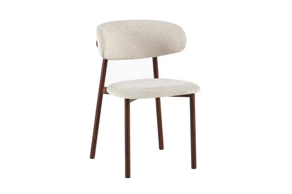 Chaise avec Pieds Noyer en Métal COYA Beige - 53 x 52cm ROUSSEAU